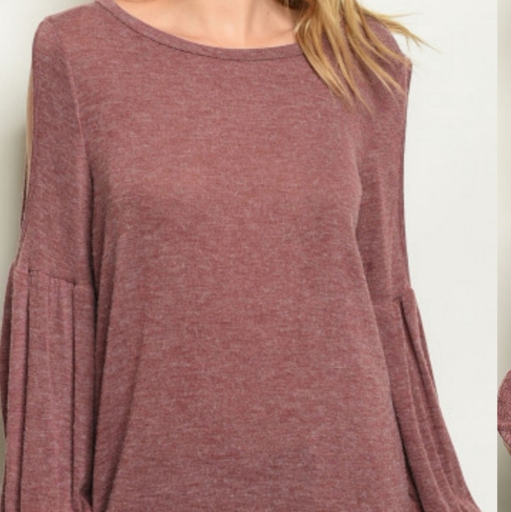 Softest Love Mauve Brushed Sweater - Picture 2 of 3
